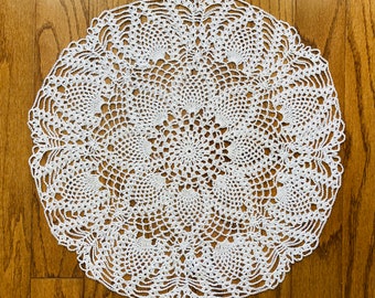 Crochet doily new white hand-crocheted