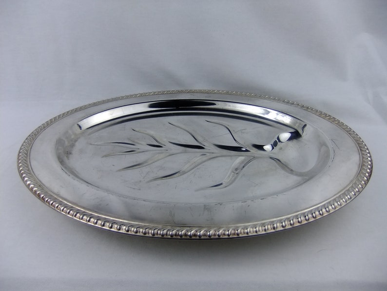 Vintage Wm Rogers Silver Plated Meat Platter FREE SHIPPING