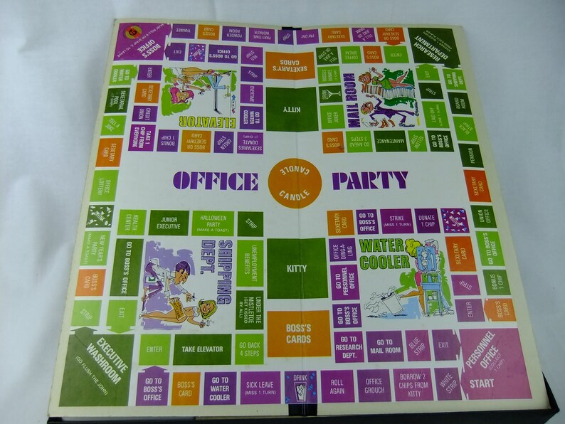 Vintage Office Party Board Game Humor Politically Incorrect A Etsy