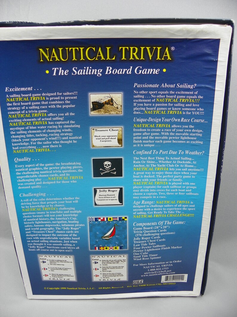 Vintage Nautical Trivia The Sailing Board Game Complete Etsy
