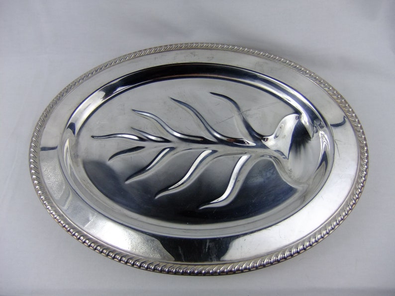 Vintage Wm Rogers Silver Plated Meat Platter FREE SHIPPING