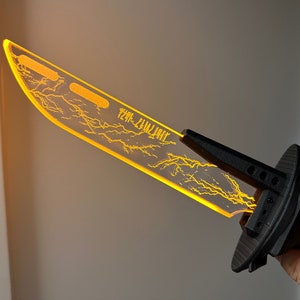 Star Wars inspired Mandalorian Knife-VibroDagger 3D Printed Orange