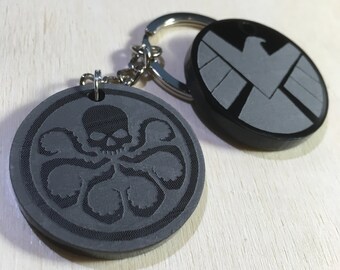 SHIELD/Hydra Keychains inspired by Disney's Marvel Series