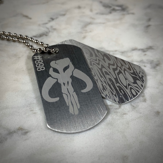Mandalorian Beskar Dog Tag Customized Number Option