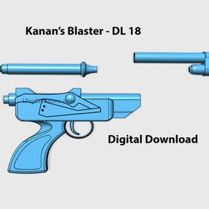Kanan&#39;s Blaster Costume Prop (Digital Model/File/STL) - SW Rebels, DL-18