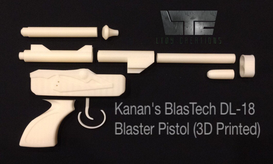Kanan S Blaster Pistol Gun Star Wars Rebels Dl 18 3d Etsy Hong Kong