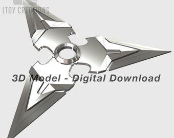 Ninja Shuriken Throwing Star/Logo-Download (STL)-3D Model/3D Printable