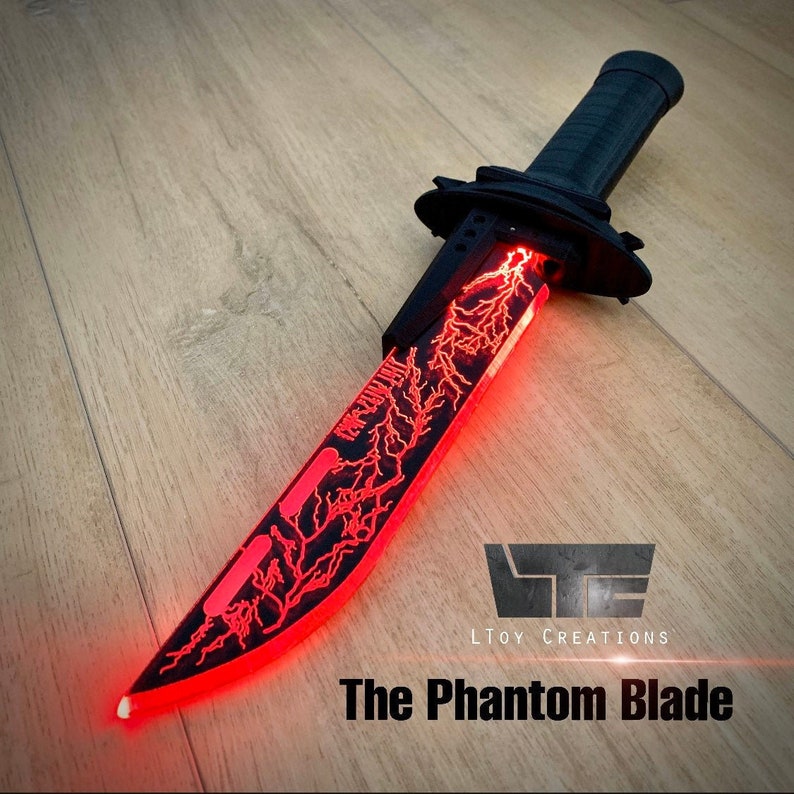 Star Wars inspired Mandalorian Knife-VibroDagger 3D Printed Red