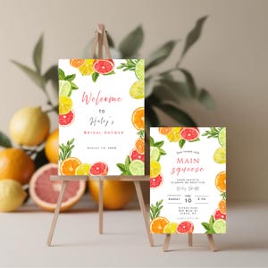 Citrus Brautdusche Set Limette Zitrone Grapefruit Orange Brautdusche Bundle Citrus Shower Decor Citrus Brautdusche Set Digitale Vorlage
