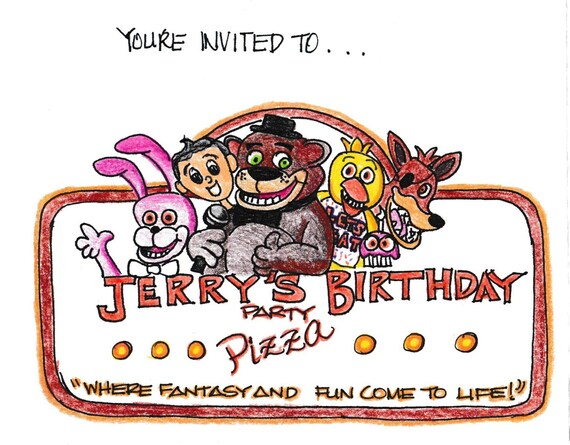 Terrific Five Nights at Freddy's Birthday Invitation 2022 for boy -  oscarsitosroom, great price 6.00$