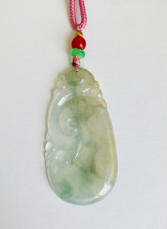 Certified large Jade ruyi pendent