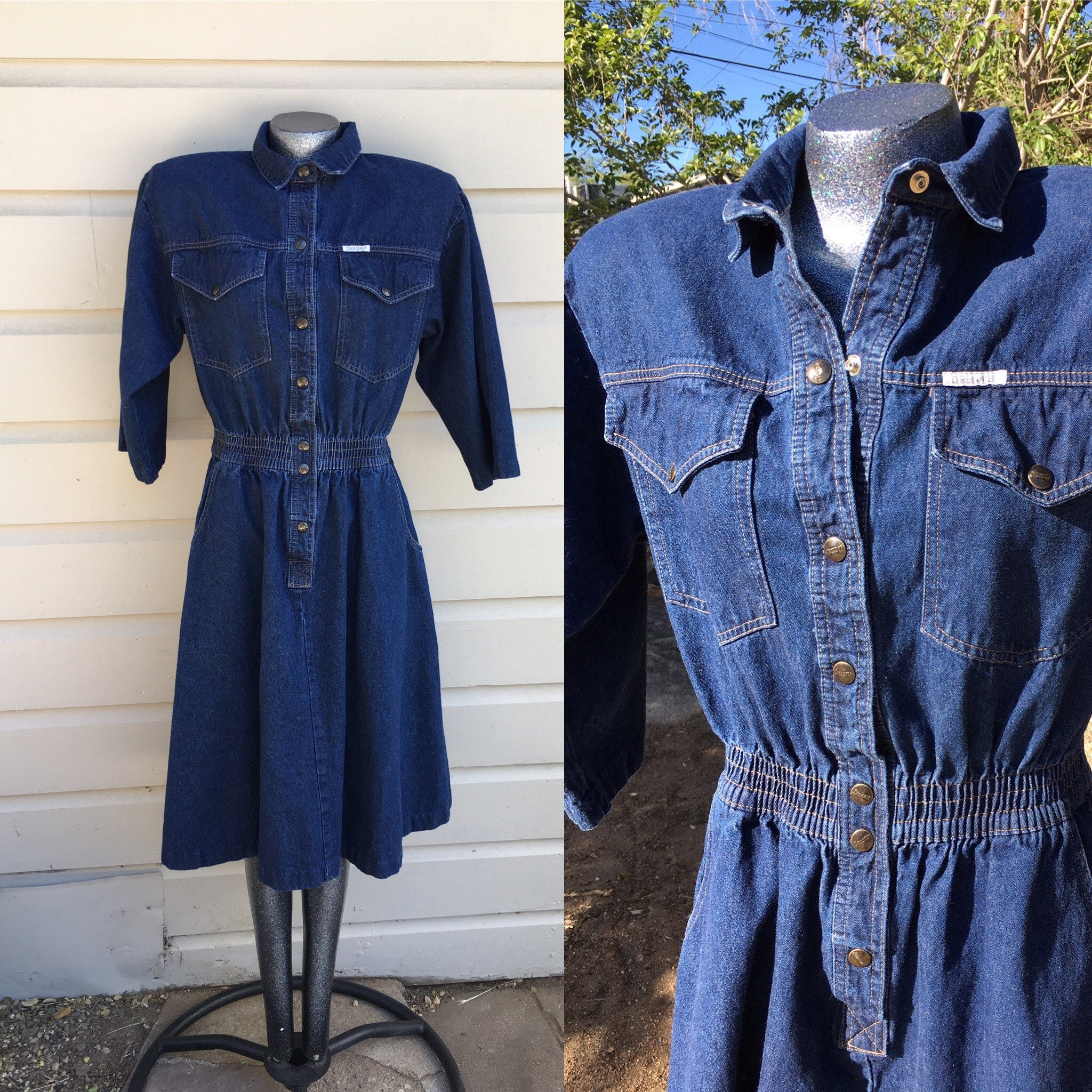 denim dress midi length