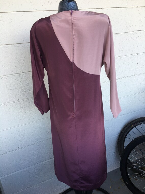 Medium Mauve & light Mauve color block eighties d… - image 4
