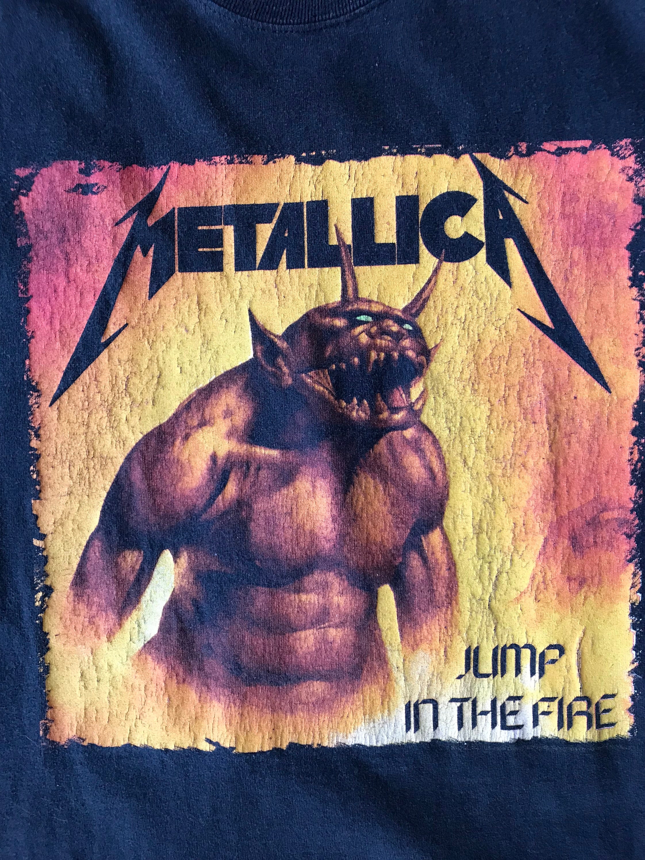 1990's Vintage Large Metallica Jump in the Fire T-shirt Metal L - Etsy