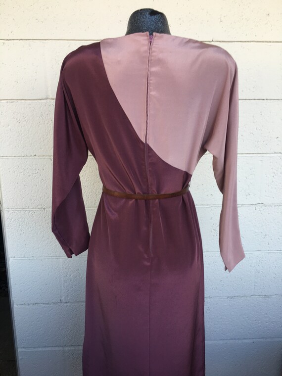 Medium Mauve & light Mauve color block eighties d… - image 5