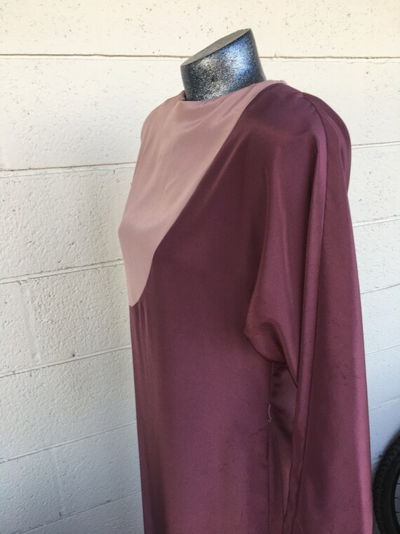 Medium Mauve & light Mauve color block eighties d… - image 8