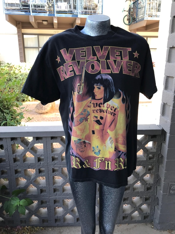Velvet Revolver Vintage Y2K Large Black T-shirt R & F R Naked Lady