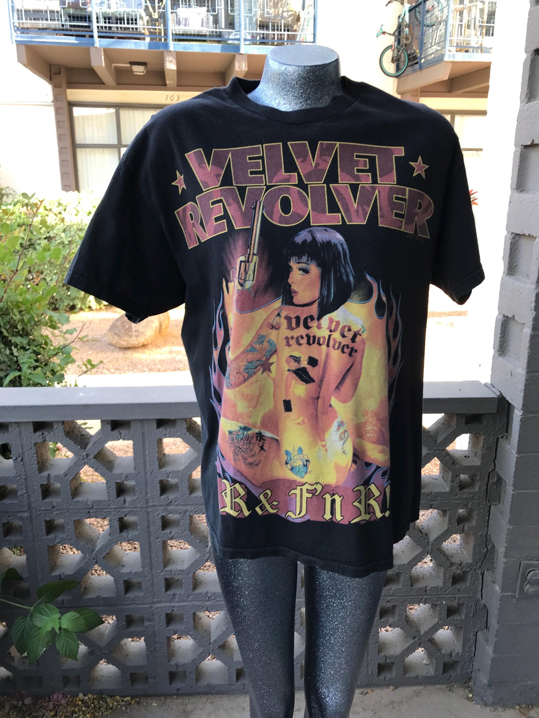 Velvet Revolver Vintage Y2K Large Black T-shirt R & F R Naked Lady