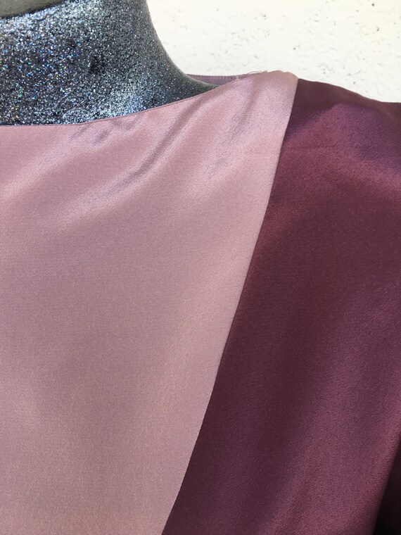 Medium Mauve & light Mauve color block eighties d… - image 7