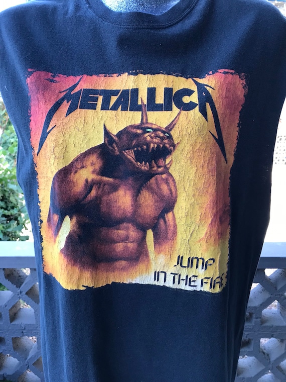1990's Vintage Large Metallica Jump in the Fire T-shirt Metal L - Etsy