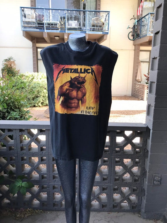 1990's Vintage Large Metallica Jump in the Fire T-shirt Metal L - Etsy