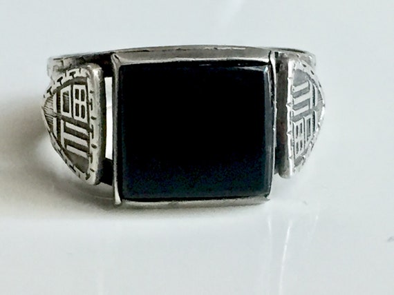 Vintage Black 925 Sterling Silver Eagle Head Ring Jewelry for Men Women Size 8-11