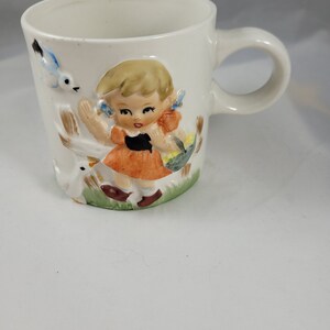 Vintage Hummel Like mug 3D print Girl Chased by a Duck Made in Japan