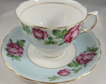 Colclough Bone China Tea Cup and Saucer Made in England