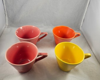 Homer Laughlin Harlequin Art Deco Teacups