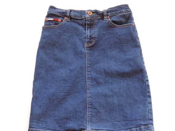 90's Vintage Tommy Hilfiger Denim Skirt / Tommy G… - image 3