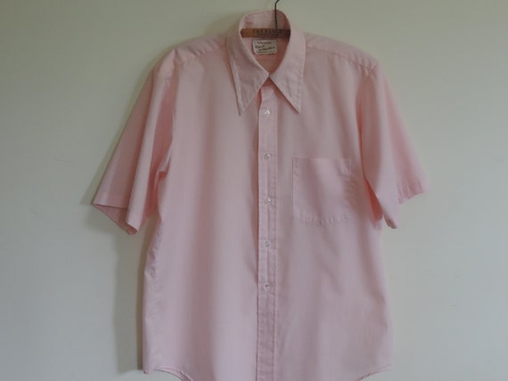 70's Men's Arrow Shirt Pink Kent Collection Button | Etsy