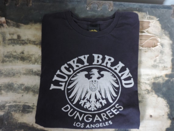 Vintage Lucky Brand T Shirt Spell Out Lucky Brand Dungarees Los