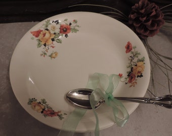 1938 Crooksville China Ivory Set of 2 Salad, Soup Bowls Two 8.25" Bowls