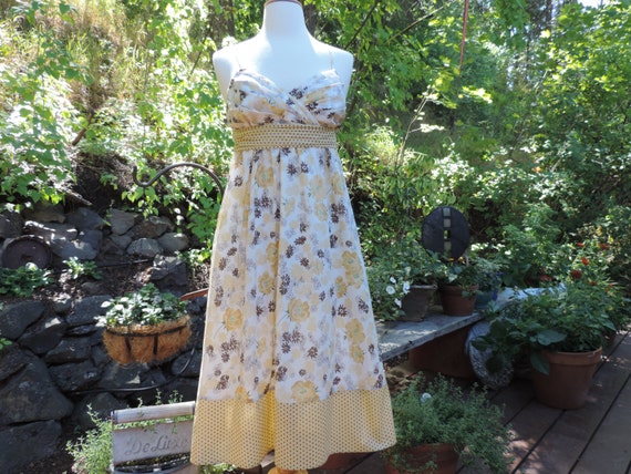 Vintage Dress Sun Dress Floral Print Polka Dot 80's Lined | Etsy