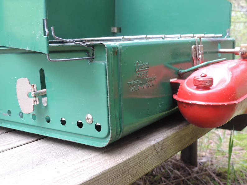 Vintage Coleman Camp Stove Mid Century Coleman 425E Folding Etsy