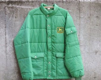 ジャケット・アウター 80s/JOHN DEERE/VINTAGE/JACKET/ Vintage 90s John Deere Satin Jacket Xlarge Swingster USA