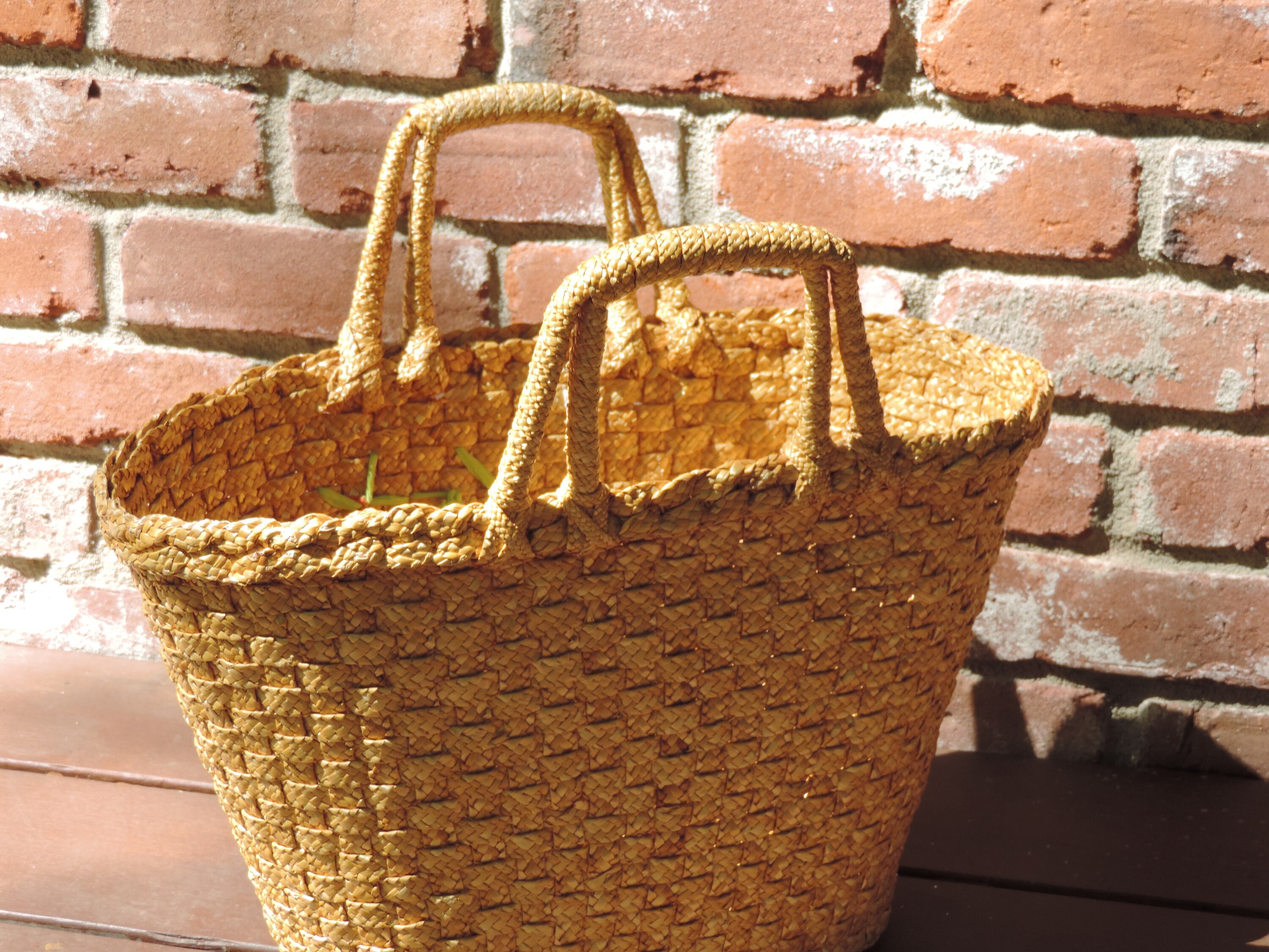 Vintage Straw Handbag Woven Beach Bag Large Straw Beach Tote Summer ...