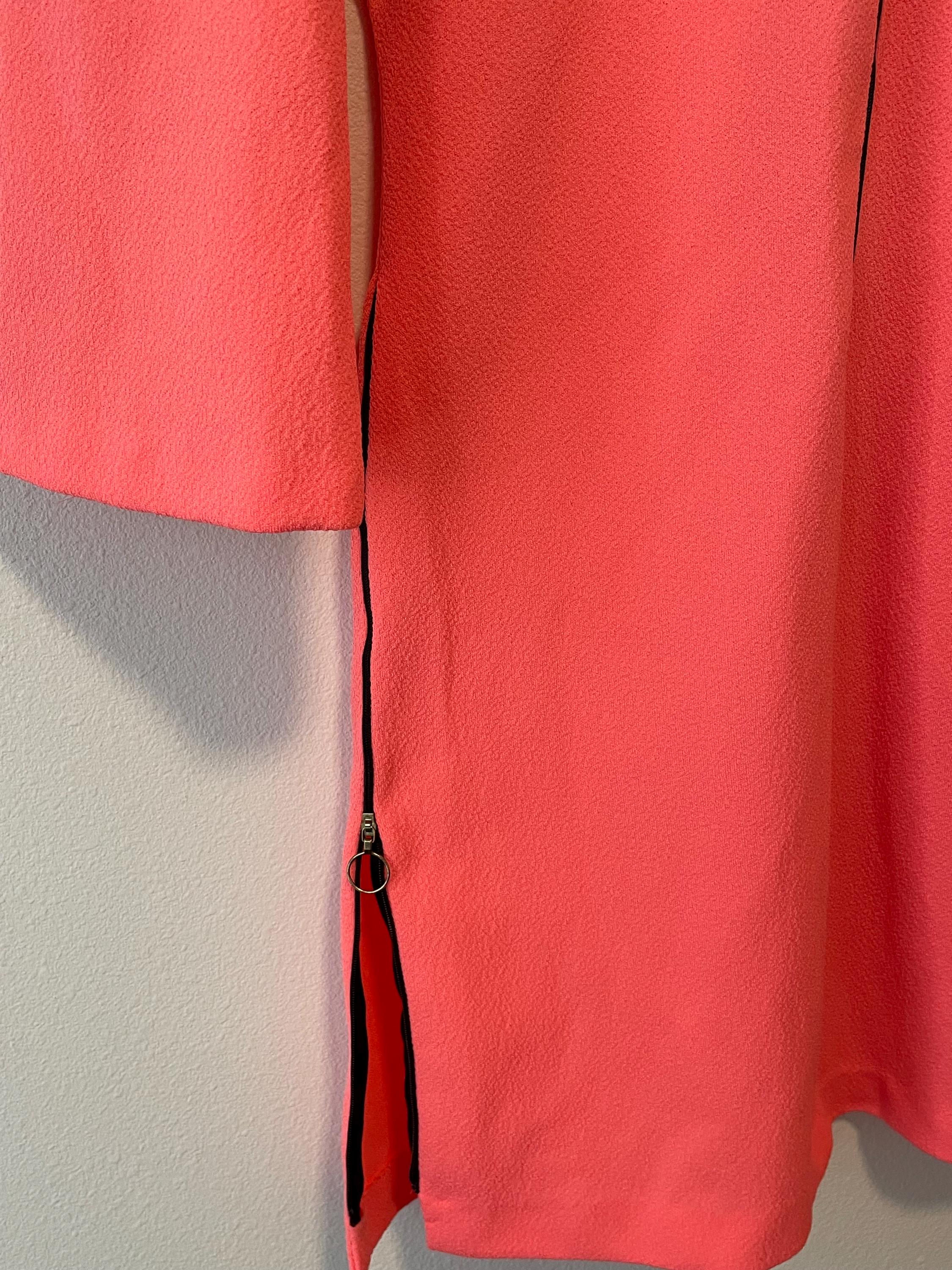 60's JC Penny Fashion Women's Swing Coat Hot Pink Gaymode Hooded