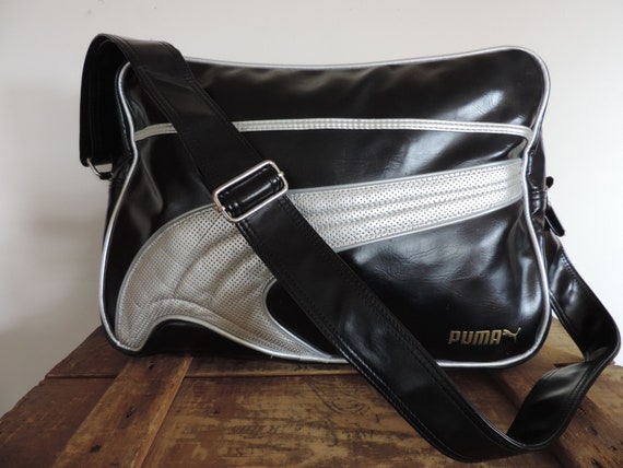 puma leather sports bag