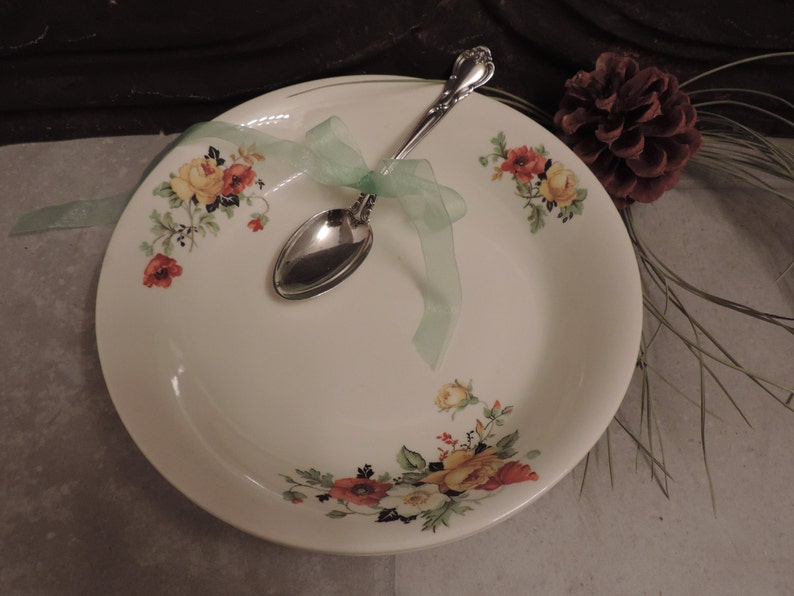 Soup Bowls Two 8.25 Bowls Vintage CROOKSVILLE CHINA IVORA 1938 Set of 2 Salad