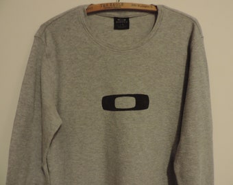 90s Vintage Oakley Thermal T-Shirt, Big O Logo, Size L
