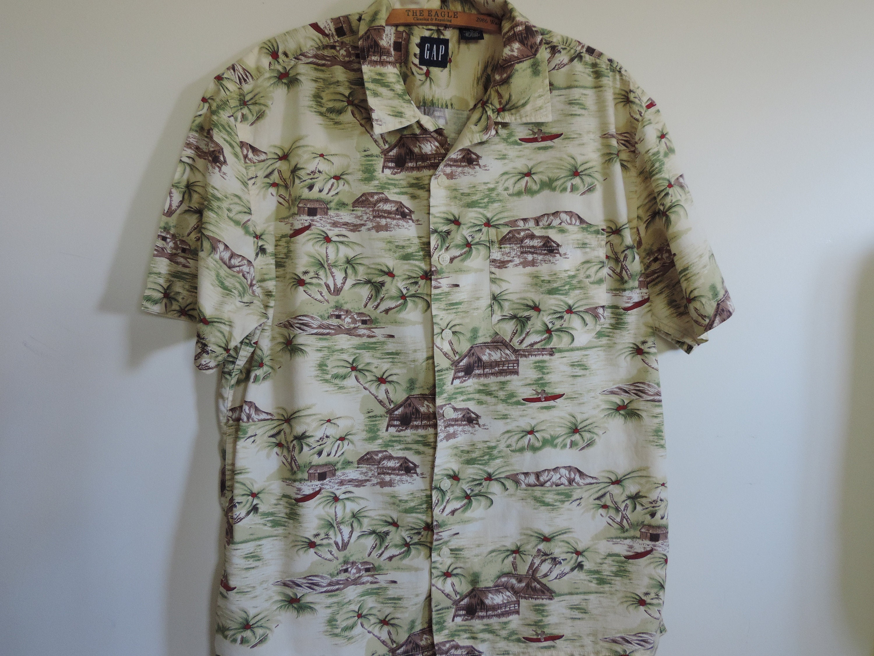 Vintage GAP Hawaiian Shirt Trendy Pacific Isle Shirt 100% - Etsy
