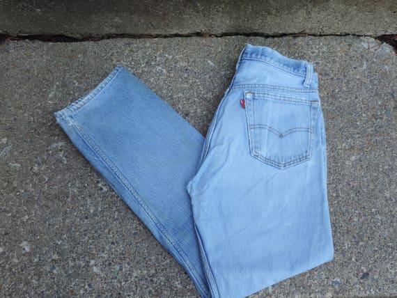 80's LEVIS 501 BOY Friend Jeans Button Fly (33 x … - image 9