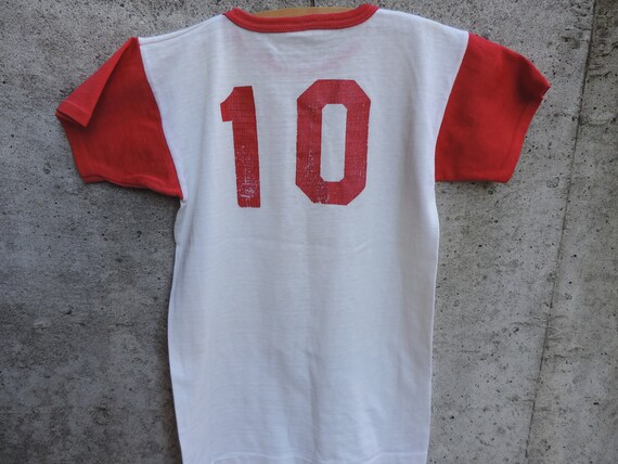 シャツ 50s powers vintage rayon football tshirt Vintage 1950's Rayon Sport T-Shirt Russell Tags สอยเดี่ยว