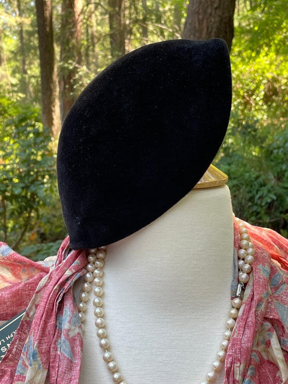 MCM Evelynvaron model Black Velvet Hat made in It… - image 7