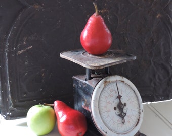 Báscula familiar vintage Pelouse, estilo rústico, para cocina de casa de campo.