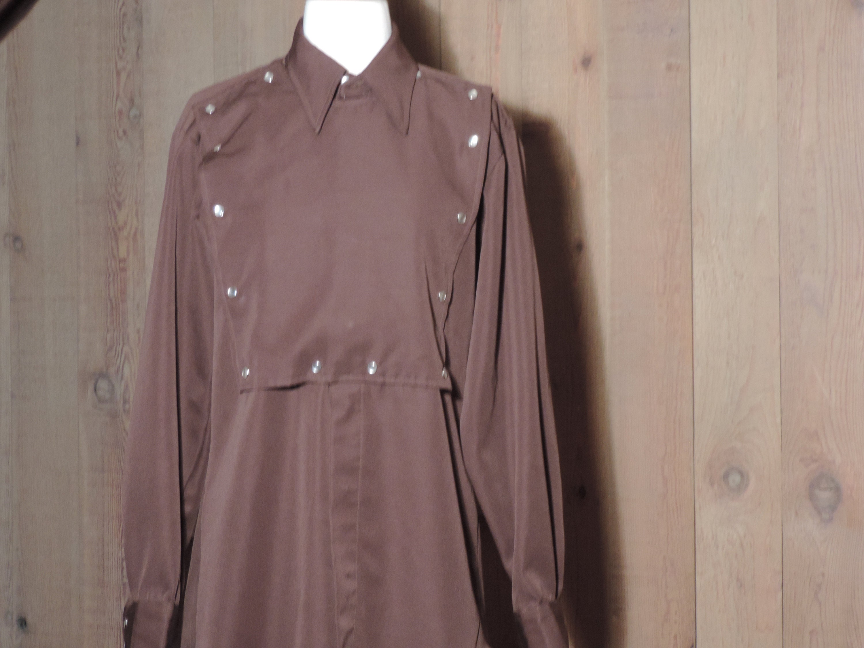 60's Cowboy Shirt Rodeo "H Bar C" Ranch Wear Rockabilly Western Calvary Shirt featuring Pearl Buttons