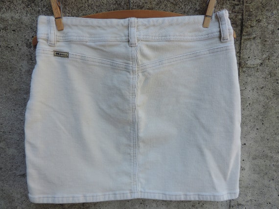 90's Corduroy Skirt Union Bay Beige Mini Wiggle J… - image 8