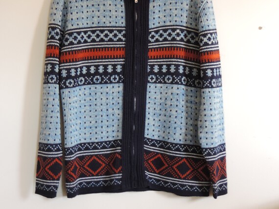 70's Hipster Cardigan Sweater Montgomery Ward Fro… - image 5