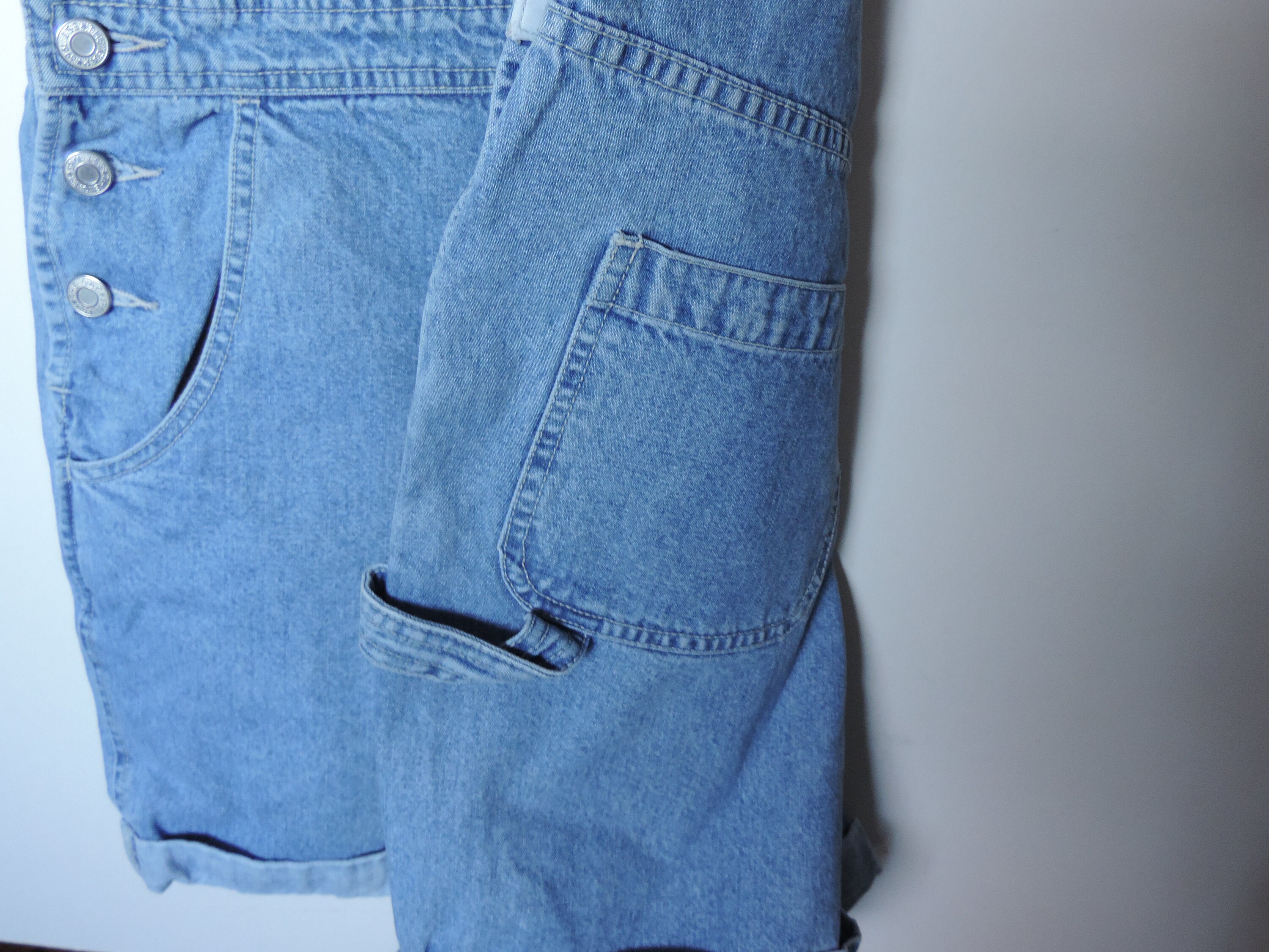 90年代GAPデニムオーバーオールショーツヴィンテージジーンズ